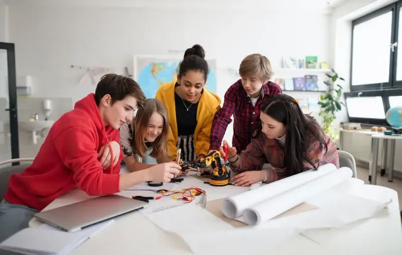 Alunos em sala de aula